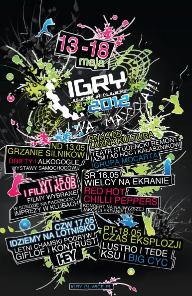 IGRY 2012. Program imprezy, dzień po dniu