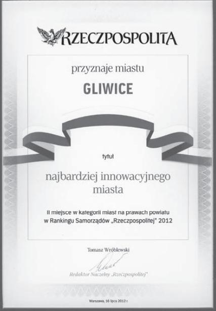 Gliwice najbardziej innowacyjnym miastem