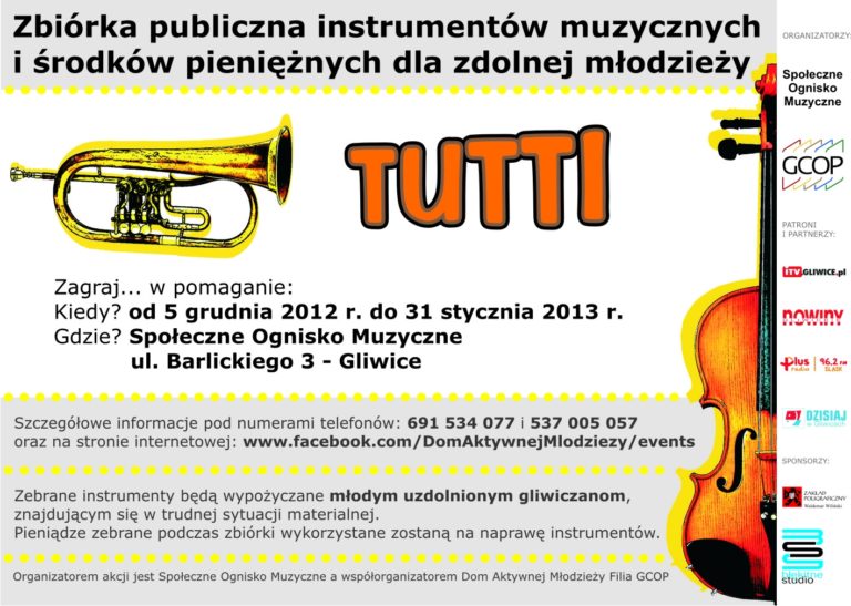 „Tutti” – zbiórka instrumentów muzycznych