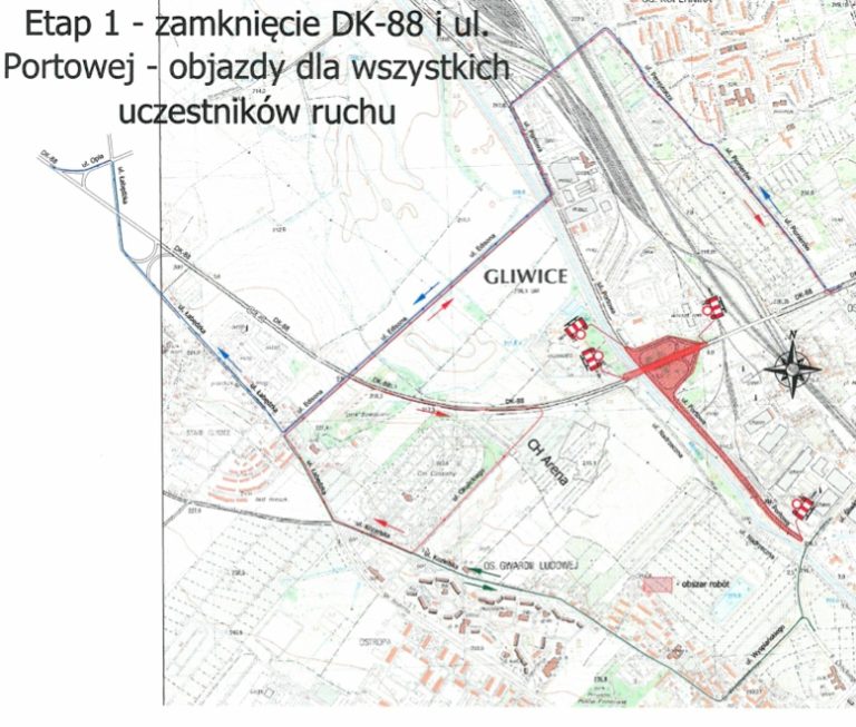 Portowa i DK88 zamknięte od 2 kwietnia