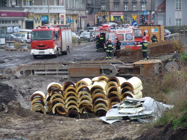 Wypadek na budowie Drogowej Trasy Średnicowej